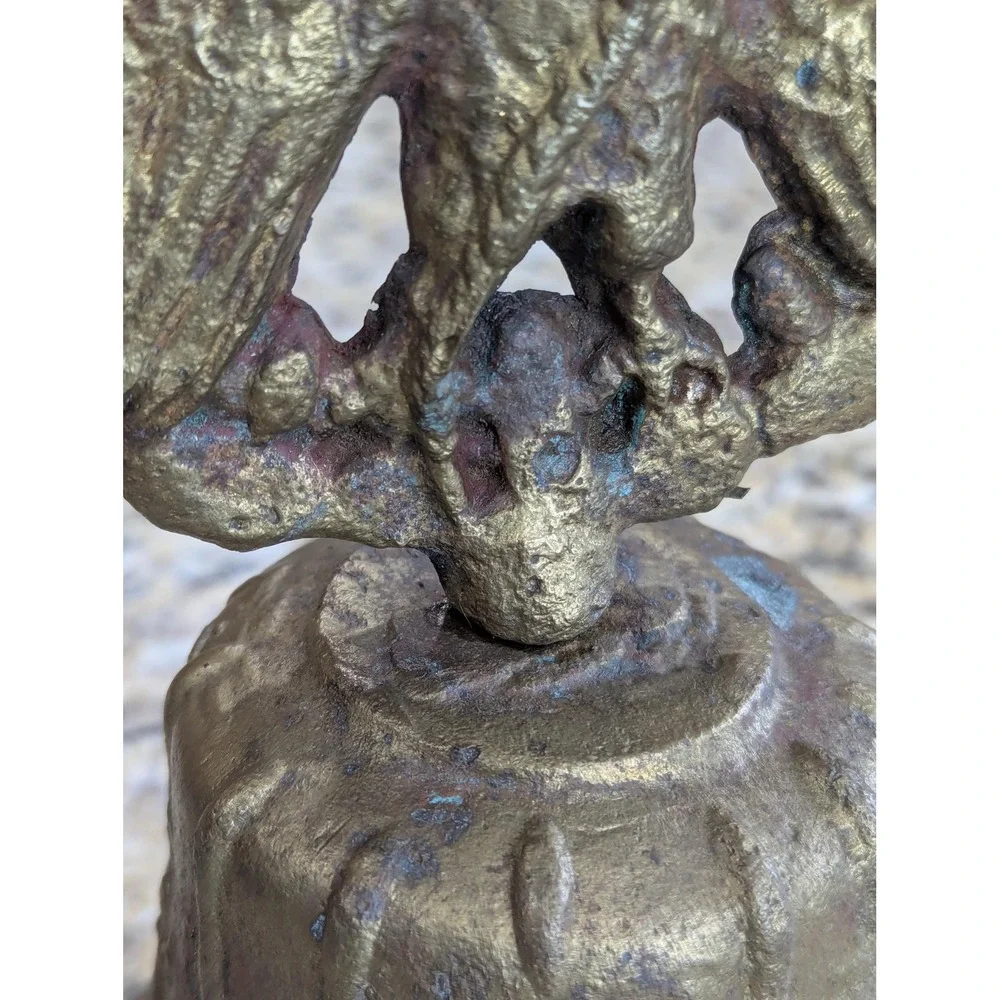 Vintage Mission Bell Gold Mexican Brass Eagle 1811 Decor